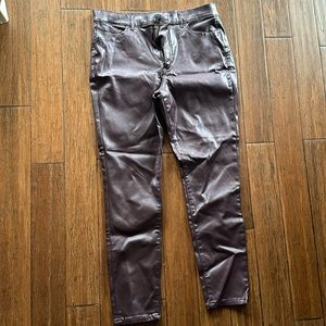 Faux leather skinny pants